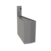 Glastender Underbar Outside Wedge Corner Drainboard with Backsplash, 15° Angle, 19-Inch Deep, Stainless Steel, No Legs