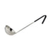 Thumbnail image #1 for Winco Prime 8 oz One-Piece Stainless Steel Ladle with Black Handle