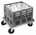 Thumbnail image #2 for Channel Manufacturing Aluminum Glass Rack / Milk Crate Dolly for One 20 x 20 Rack, 22 x 22 x 7.5 In.