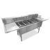 Thumbnail image #1 for John Boos DT3PB244-2D24L Three-Compartment Clean Dishtable/Pot Sink with 2 Drainboards and Right-Side Dish Machine Attachment