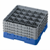 Thumbnail image #2 for Cambro Camrack Full-Size 25-Compartment Glass Rack with 4 Soft Gray Extenders, Blue