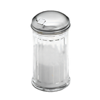 Thumbnail image #1 for American Metalcraft GLA316 Glass Sugar Pourer/Shaker, 12 oz, Stainless Steel Top, Straight Fluted Case of 24