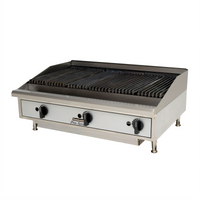 Toastmaster 36-Inch Countertop Lava Rock Gas Charbroiler, 90,000 BTU
