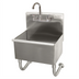 Thumbnail image #1 for Advance Tabco Wall Mounted 304 Stainless Steel Service Sink with Faucet and 18 x 14 x 12-Inch Bowl