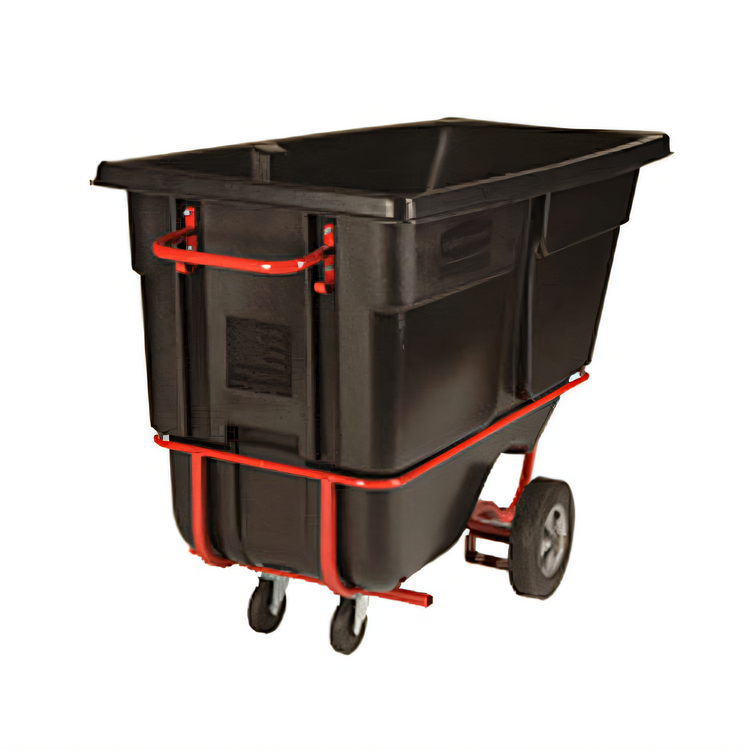 Product image #1 for Rubbermaid Commercial Products Forkliftable Tilt Truck Trash Cart, 1 Cubic Yard, 1250 lb. Capacity, Black