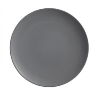 American Metalcraft 11-1/2 Inch Round Coupe Melamine Plate, Matte Grey