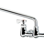 Thumbnail image #1 for Krowne Royal Series 14-812L Commercial Splash-Mounted Faucet, 12-Inch Swing Spout, 8-Inch Centers, Ceramic Valve, Low-Lead Case of 6
