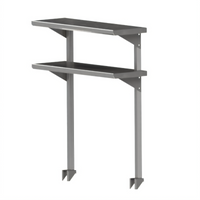 John Boos Cantilevered Double Overshelf, 60 x 12 Inches, 16-Gauge Stainless Steel