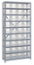 Thumbnail image #1 for Quantum Heavy Duty Stationary Wire Shelving Unit with 13 Shelves and 36 Clear Bins, 36