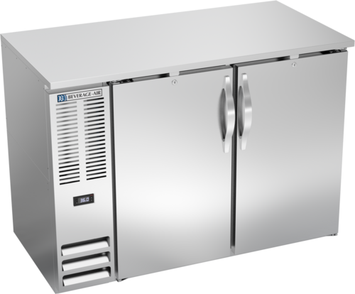 Product image #1 for Beverage-Air 48-Inch 2-Section Shallow Depth Back Bar Refrigerator with Solid Doors