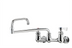 Thumbnail image #1 for Krowne Royal Series Low-Lead Backsplash-Mounted Commercial Faucet with 18-Inch Jointed Double Spout, 8-Inch Centers