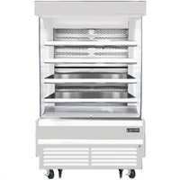 Everest Refrigeration 48-Inch Vertical Open-Air Merchandiser Refrigerator, White, 16.8 Cu. Ft.