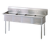 Thumbnail image #1 for Turbo Air 4-Compartment Stainless Steel Sink with 18