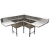 Thumbnail image #1 for BK Resources Corner Three-Compartment Soiled Dishtable with 10