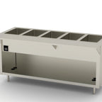 Thumbnail image #1 for Duke Manufacturing Thurmaduke EW-5-CBPG 5-Well Waterless Electric Hot Food Holding Unit, 74"W, Touchscreen, Open Storage Base