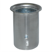 BK Resources Stainless Steel Flared Sink Leg Socket for 1-5/8-Inch Tubing