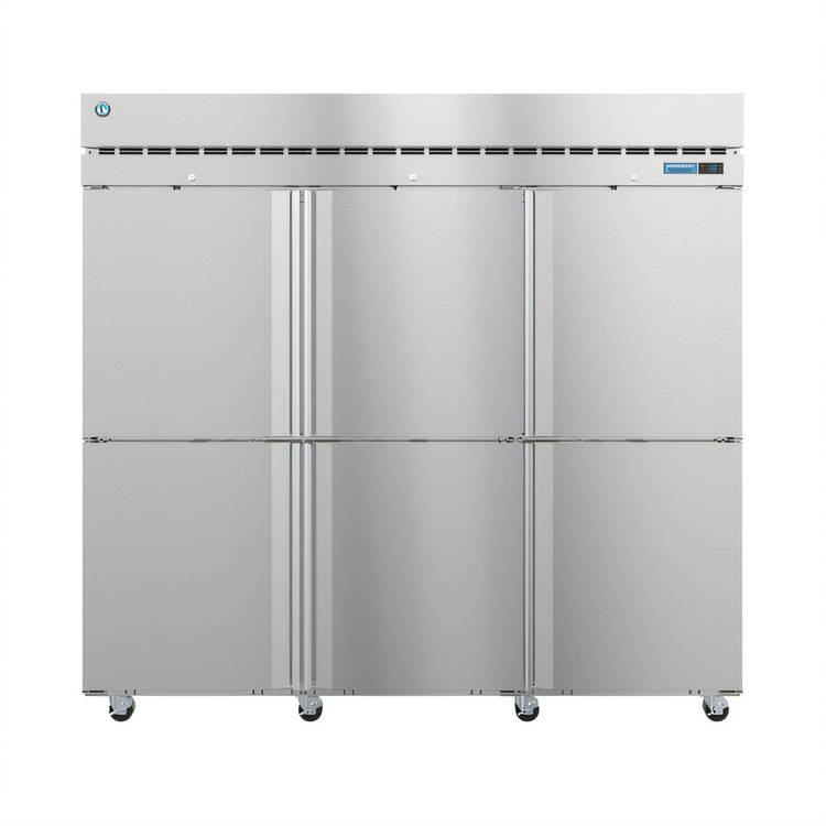 Product image #1 for Hoshizaki Steelheart Three-Section Reach-In Refrigerator with Half-Height Solid Doors