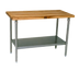 Thumbnail image #1 for John Boos 60 Inch x 36 Inch Northern Hard Rock Maple Wood Top Work Table with Stainless Steel Legs and Adjustable Undershelf