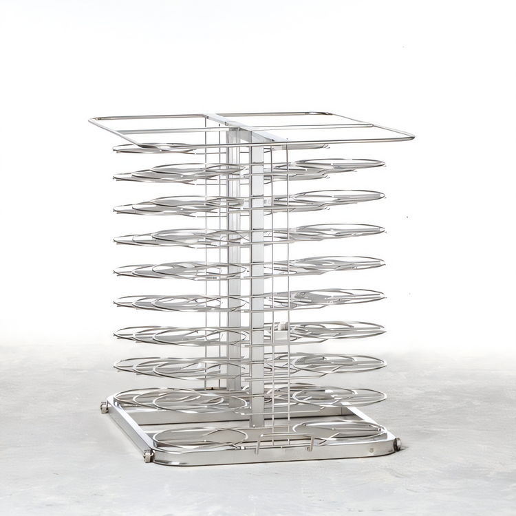 Product image #1 for RATIONAL 10-Full Size Pro/Classic Stainless Steel Mobile Plate Rack, 52 Plates