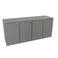 Glastender DS80 80-Inch Four-Section Back Bar Dry Storage Cabinet, Non-Refrigerated