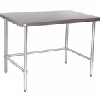 Thumbnail image #1 for Klinger's Trading NSG3036 36"W x 30"D x 36"H 18/430 Stainless Steel Flat-Top Work Table with Galvanized Open Base