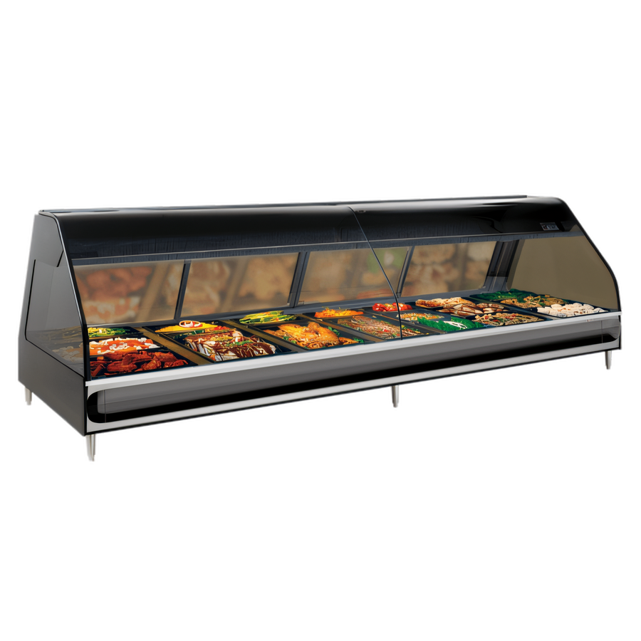 Product image #1 for Alto-Shaam Halo Heat 96-Inch Countertop Full-Service Heated Display Case, 7 Pan Sections, Curved Glass Front