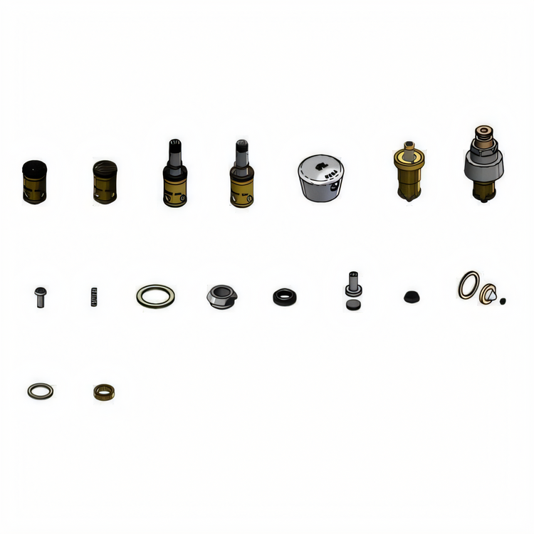 Product image #1 for T&S Brass Faucet Parts Repair Kit with LTC/RTC Inserts, Cartridges, Seals, and Tray