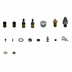 Thumbnail image #1 for T&S Brass Faucet Parts Repair Kit with LTC/RTC Inserts, Cartridges, Seals, and Tray