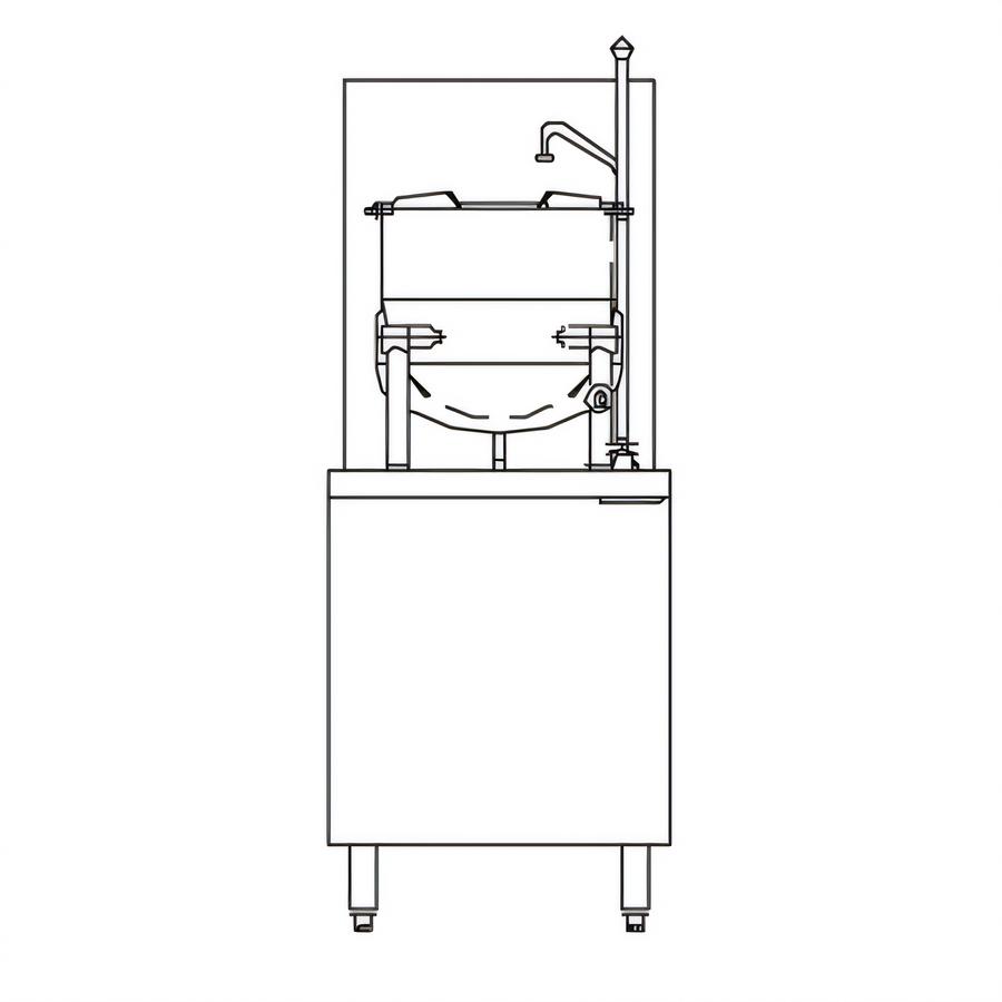 Product image #1 for Crown GMT-6 Single 6 Gallon Gas Tilting Kettle with 24 Inch Cabinet Base
