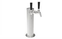 Draft Arm Style Beer Dispensing Kit with 2 Chrome Faucets