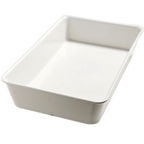 Thumbnail image #1 for CFS Brands Balsam™ 5552437 Full-Size Rectangular Melamine Displayware Pan, Bavarian Cream, 4-Inch Deep Case of 6
