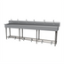 Thumbnail image #1 for Advance Tabco 6-Station Freestanding Multiwash Hand Sink with Toe-Push Valves and Gooseneck Spouts