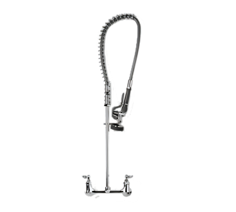 Product image #1 for T&S Brass EasyInstall Wall Mount Pre-Rinse Unit with 18-Inch Riser and 44-Inch Flexible Hose