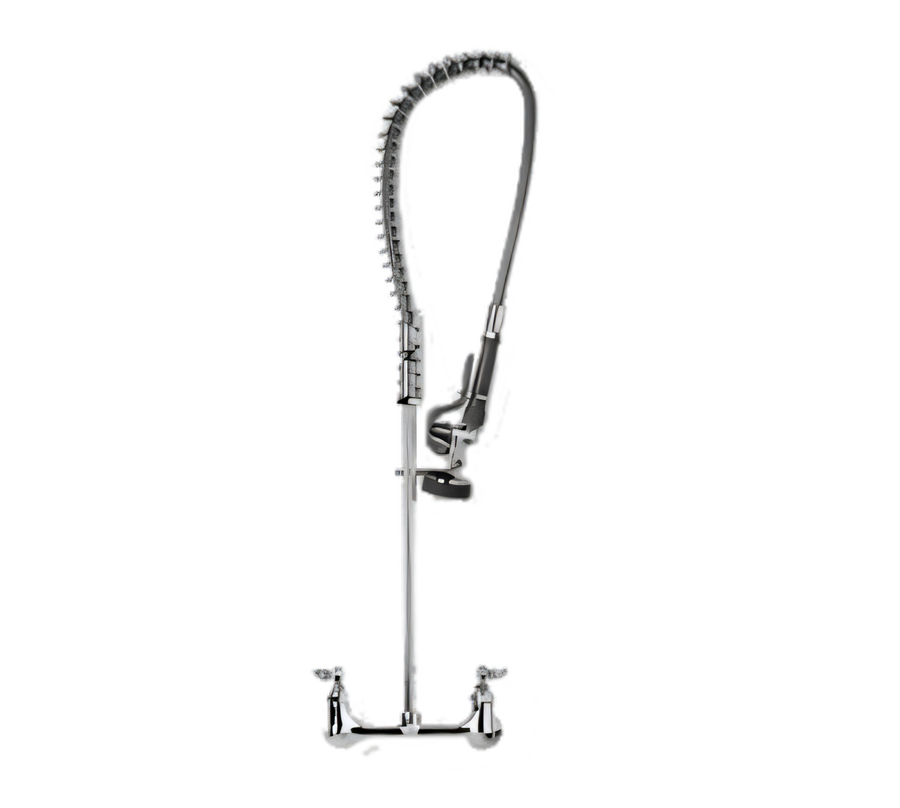 Product image #1 for T&S Brass EasyInstall Wall Mount Pre-Rinse Unit with 18-Inch Riser and 44-Inch Flexible Hose