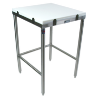 John Boos GMT005 Reversible Poly Top Breaking Table, 50 x 24 Inches, Stainless Steel Base