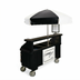 Thumbnail image #2 for Cambro Camcruiser® Black Polyethylene Vending Cart with 3 Full-Size Wells and 72-Inch Umbrella