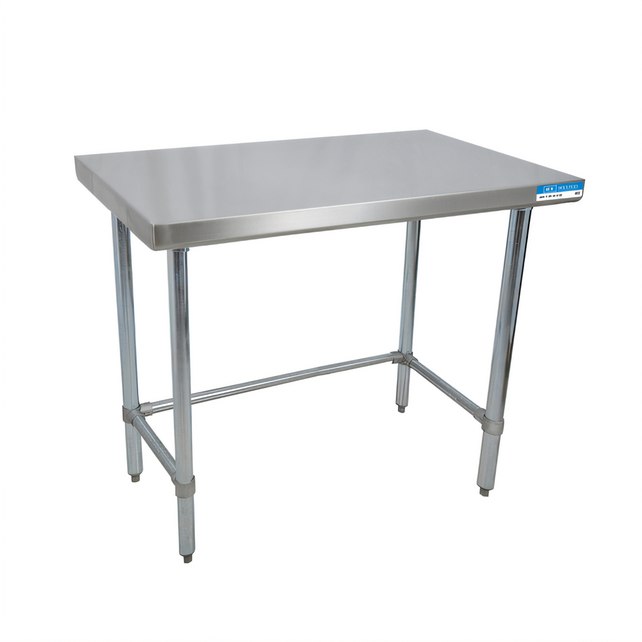 Product image #1 for BK Resources 72-Inch x 30-Inch 304 Stainless Steel Flat Top Open Base Work Table