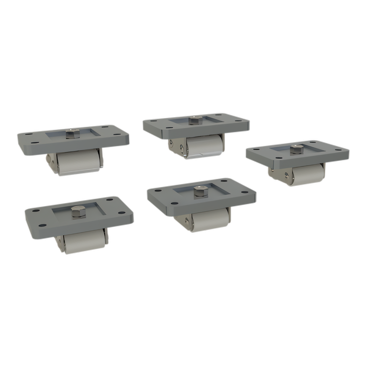 Product image #1 for Glastender 1-1/2 Inch Rigid Non-Locking Casters, Set of Five