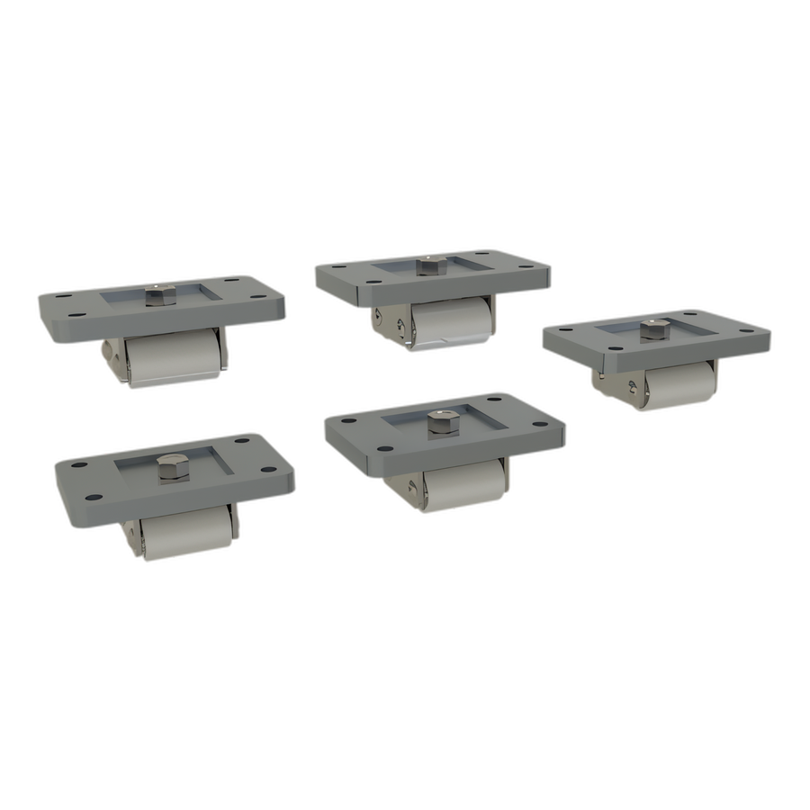 Product image #1 for Glastender 1-1/2 Inch Rigid Non-Locking Casters, Set of Five