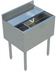 Thumbnail image #1 for 304 Stainless Steel Underbar Ice Bin with 2-Piece Sliding Lid, 24 x 18-1/2 x 30 Inches