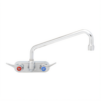 T&S Brass B-1117-CR-M 4-Inch Centers Wall-Mount Workboard Mixing Faucet with 10-Inch Swing Nozzle