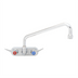 Thumbnail image #1 for T&S Brass B-1117-CR-M 4-Inch Centers Wall-Mount Workboard Mixing Faucet with 10-Inch Swing Nozzle