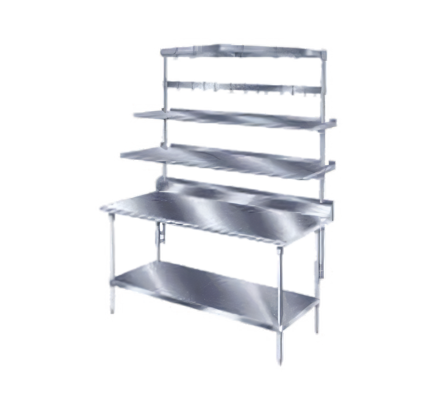 Product image #1 for Advance Tabco PT-10S-84 Single Table-Mounted Stainless Steel Overshelf, 84 Inch x 10 Inch