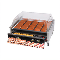 Grill-Max 75 Hot Dog Roller Grill with Integrated Bun Drawer, Duratec Rollers and Stadium Seating
