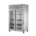 Thumbnail image #1 for Two-Section Glass Door Reach-In Refrigerator with Top-Mounted Self-Contained Refrigeration