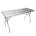 Thumbnail image #1 for Stainless Steel Folding Restaurant Table, 60 x 30 Inches