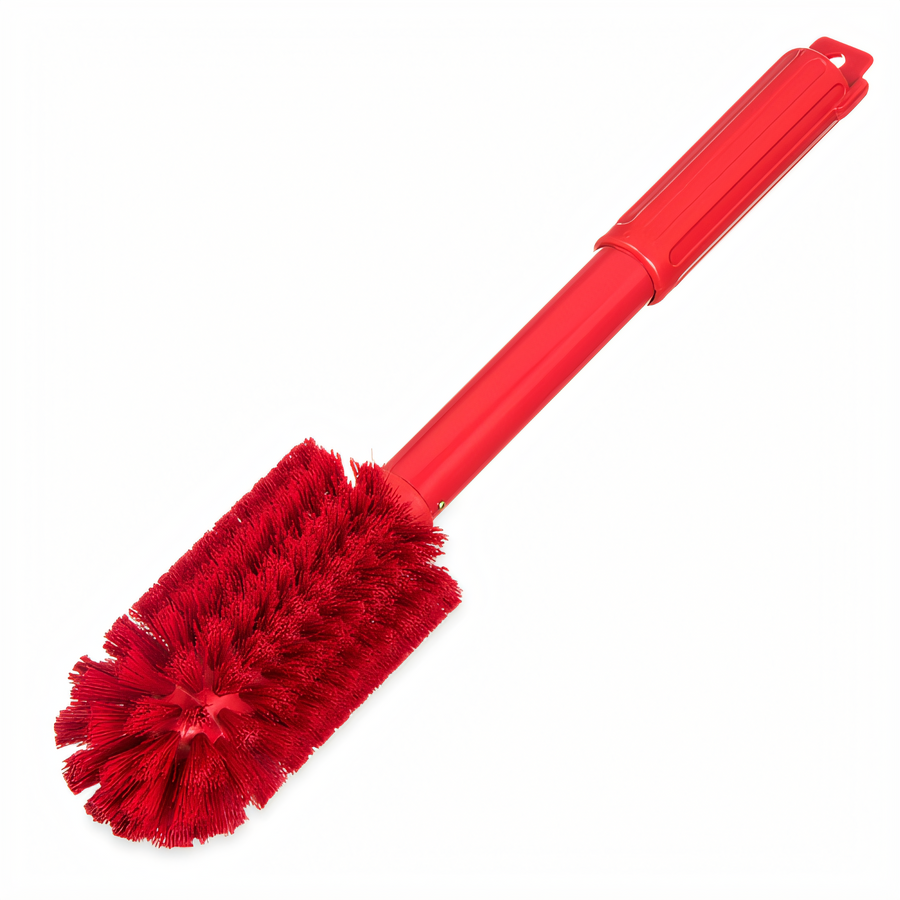 Product image #1 for Sparta® Multi-Purpose Valve & Fitting Brush, 16-Inch Handle, 3-Inch Round Head, Medium Stiff Polyester Bristles, Red