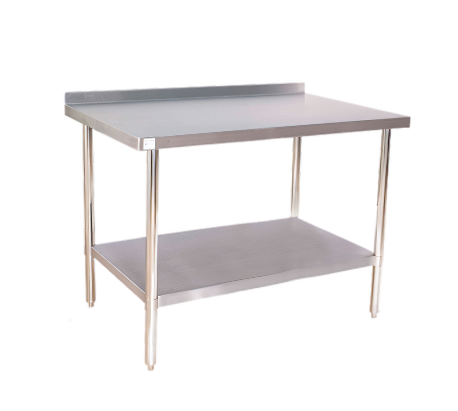 Product image #1 for Klinger's Trading Stainless Steel Filler Work Table with Undershelf, 18 x 30 x 38 Inches, 2-Inch Rear Up-Turn
