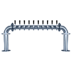 Thumbnail image #1 for Micro Matic USA Biergarten BG-U-10KR U-Style Countertop Glycol-Cooled Draft Beer Tower, 10 Faucets, Polished Stainless Steel