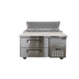 Thumbnail image #1 for 48-Inch One-Section Refrigerated Pizza Prep Table with 2 Drawers, Side-Mount Self-Contained Refrigeration, 12 Cu. Ft., Stainless Steel